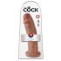 King Cock 10 - liels piesūcekņa dildo (25 cm) - tumši dabīgs 