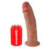 King Cock 10 - liels piesūcekņa dildo (25 cm) - tumši dabīgs 