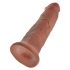 King Cock 10 - liels piesūcekņa dildo (25 cm) - tumši dabīgs 