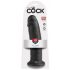 King Cock 10 - liels piesūcekņa dildo (25cm) - melns 