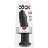 King Cock 10 - liels piesūcekņa dildo (25cm) - melns