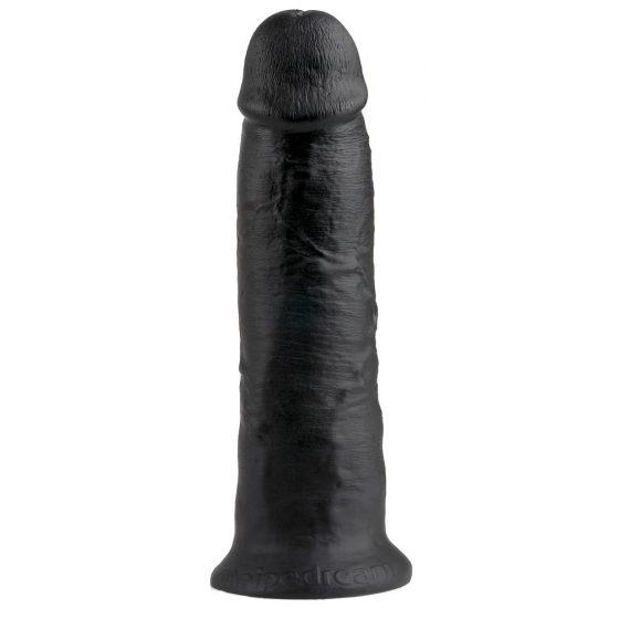 King Cock 10 - liela piesūcekņa dildo (25 cm) - melna