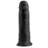 King Cock 10 - liels piesūcekņa dildo (25cm) - melns 