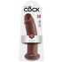 King Cock 10 - liela piesūcekņu dildo (25cm) - brūna 