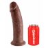 King Cock 10 - liels piesūcekņa dildo (25 cm) - brūns