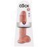 King Cock 11 - liels piesūcekņa, sēklinieku dildo (28cm) - dabīgs 