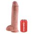 King Cock 11 - liels piesūcekņa, sēklinieku dildo (28cm) - dabīgs 