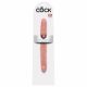 King Cock 12 Slim - dabīga divkāršā dildo (31 cm) - naturāls