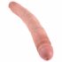 King Cock 12 Slim - dabīga divkāršā dildo (31 cm) - naturāls