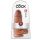 King Cock 9 Chubby - piesūceknis, ar sēklinieku dildo (23 cm) - tumšs dabīgs 