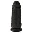 King Cock 9 Chubby - piepējamas pamatnes dildo ar sēkliniekiem (23cm) - melns 