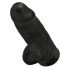 King Cock 9 Chubby - piepējamas pamatnes dildo ar sēkliniekiem (23cm) - melns 