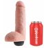 King Cock 8 - dzīves izmēra šļakstošais dildo (20cm) - dabīgs