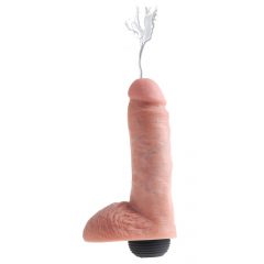   King Cock 8 - reālistiski šļācošs dildo (20 cm) - naturāls