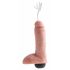 King Cock 8 - dzīves izmēra šļakstošais dildo (20cm) - dabīgs