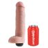 King Cock 10 - dzīves izmēra smidzināmais dildo (25 cm) - naturāls 