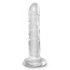 King Cock Clear 6 - piesūcekņa dildo (15cm) 