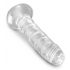 King Cock Clear 6 - piesūcekņa dildo (15cm) 