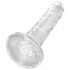 King Cock Clear 6 - piesūcekņa dildo (15cm) 