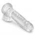 King Cock Clear 7 - piesūceknis, ar zābakiem dildo (18cm) 