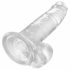 King Cock Clear 7 - piesūceknis, ar zābakiem dildo (18cm) 