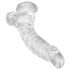 King Cock Clear 7,5 - piesūcekņa kājiņa, sēklinieku dildo (19cm) 