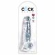 King Cock Clear 8 - piepieduris, ar sēkliniekiem dildo (20cm) 