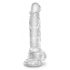 King Cock Clear 8 - piepieduris, ar sēkliniekiem dildo (20cm) 