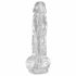 King Cock Clear 8 - piepieduris, ar sēkliniekiem dildo (20cm) 