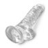 King Cock Clear 8 - piepieduris, ar sēkliniekiem dildo (20cm) 