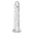 King Cock Clear 8 - piesūcekņu pamatne, liels dildo (20cm) 