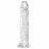 King Cock Clear 8 - piepiedu pamatne, liels dildo (20 cm)