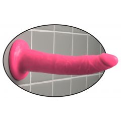 Dillio 7 - realistlik tapadóstallaga dildõ (18cm) - roosa