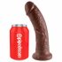 King Cock 8 dildo (20 cm) - brūns.