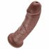 King Cock 8 dildo (20 cm) - brūns.