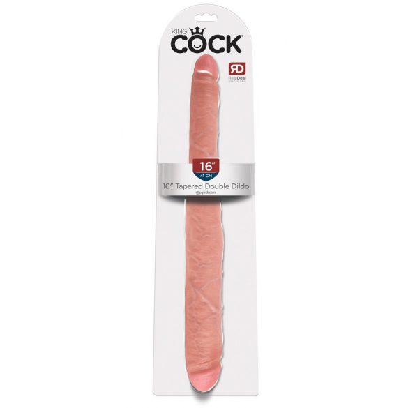 King Cock 16 Tapered - reālistisks dubultais dildo (41cm) - dabīgs 