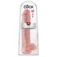 King Cock 15 - piesūcekņa, ar sēkliniekiem dildo (38cm) - dabīga krāsa