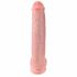 King Cock 15 - piesūcekņa, ar sēkliniekiem dildo (38cm) - dabīga krāsa