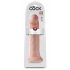 King Cock 14 - piesūcekņa bāze, liels dildo (36 cm) - dabīgs 