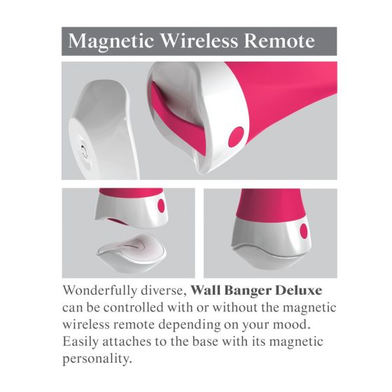 3Some wall banger deluxe - aku, bezvadu vibratora zizlis (rozā)