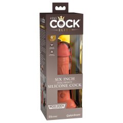   King Cock Elite 6 - tapējošs, reālistisks dildo (15cm) - tumšs