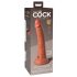 King Cock Elite 7- piesūcekņa pamatne, reālistiska dildo (18 cm) - tumši naturāls 