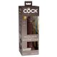 King Cock Elite 7 - piesūcējs, reālistisks dildo (18cm) - brūns 