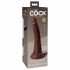 King Cock Elite 7 - piesūcējs, reālistisks dildo (18cm) - brūns 