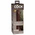 King Cock Elite 7 - piesūcējs, reālistisks dildo (18cm) - brūns 