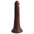 King Cock Elite 7 - piesūcējs, reālistisks dildo (18cm) - brūns 