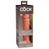 King Cock Elite 8 - ar piesūcekni, dabīgs dildo (20cm) - tumši naturāls 