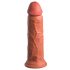 King Cock Elite 8 - ar piesūcekni, dabīgs dildo (20cm) - tumši naturāls 