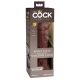 King Cock Elite 8 - piesūceknis, reālistisks dildo (20cm) - brūns 