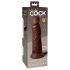 King Cock Elite 8 - piesūceknis, reālistisks dildo (20cm) - brūns 